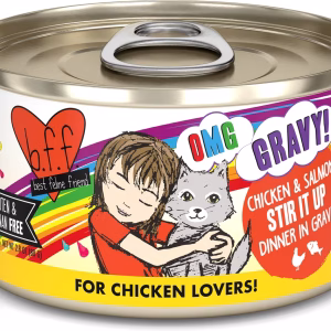 B.F.F. OMG Gravy! Stir it Up Chicken & Salmon Dinner in Gravy Canned Cat Food 2.8oz