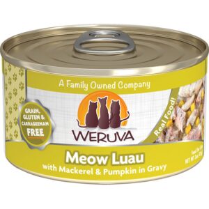 Weruva Classic Cat Meow Luau with Mackerel & Pumpkin in Gravy Canned Cat Food 3oz