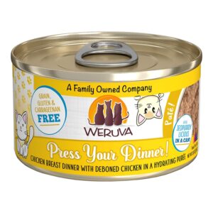 Weruva Cat Pate Press Your Dinner Chicken Breast Dinner with Deboned Dinner in Hydrating Puree 3oz
