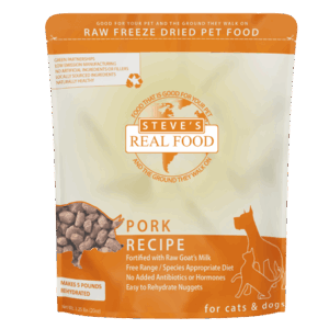 Steve's Real Food Pork Recipe Freeze-Dried Raw Dog Food 20oz