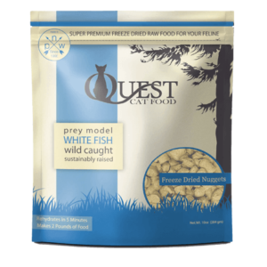 Steve's Real Food Quest Whitefish Recipe Freeze-Dried Raw Cat Food 10oz