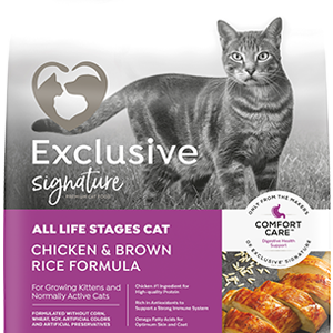 Exclusive Signature All Life Stage Chicken & Brown Rice Dry Cat Food 15lb