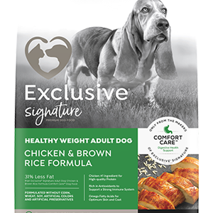 Exclusive Signature Healthy Weight Chicken & Brown Rice Adult Dry Dog Food 30lb