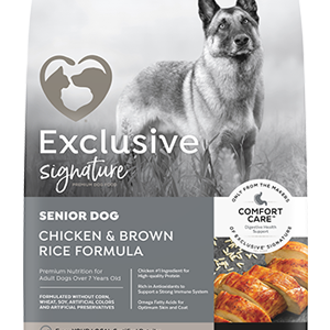 Exclusive Signature Chicken & Brown Rice Senior Dry Dog Food 30lb