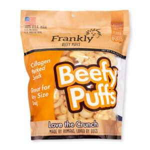 Frankly Pet Cheddar Cheese Beefy Puffs Dog Treats 5oz