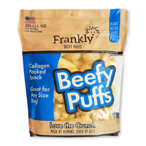 Frankly Pet Peanut Butter Beefy Puffs Dog Treats 5oz