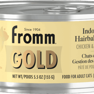 Fromm Indoor Gold Hairball Control Chicken & Salmon Pate Canned Cat Food 5.5oz