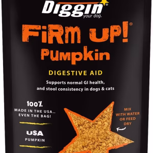 Diggin' Your Dog Firm Up! Pumpkin Digestive Aid Powder Supplement for Cats & Dogs