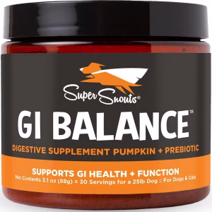 Super Snouts G.I. Balance Pumpkin & Prebiotic Digestive Supplement for Cats & Dogs 3.1oz