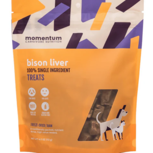Momentum Carnivore Bison Liver Freeze-Dried Raw Treats 4oz