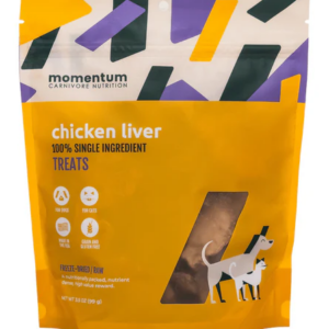 Momentum Carnivore Chicken Liver Freeze-Dried Raw Treats 3.5oz