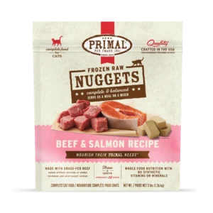 Primal Beef & Salmon Recipe Frozen Cat Raw Food 3lb