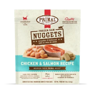 Primal Chicken & Salmon Recipe Frozen Raw Cat Food 3lb
