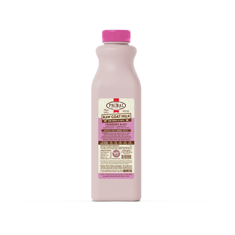 primal frozen raw goat milk cranberry