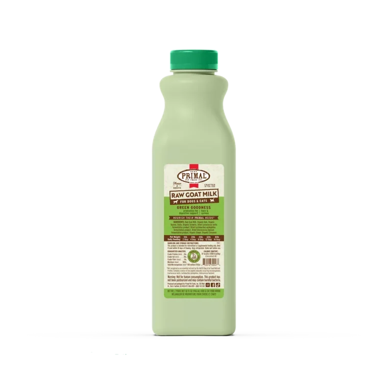 primal frozen raw goat milk green goddess