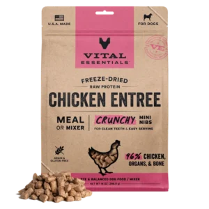 Vital Essentials Crunchy Chicken Mini Nibs Freeze Dried Raw Dog Food
