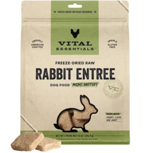 Vital Essentials Rabbit Mini Patties Freeze Dried Raw Mini Patties 14oz